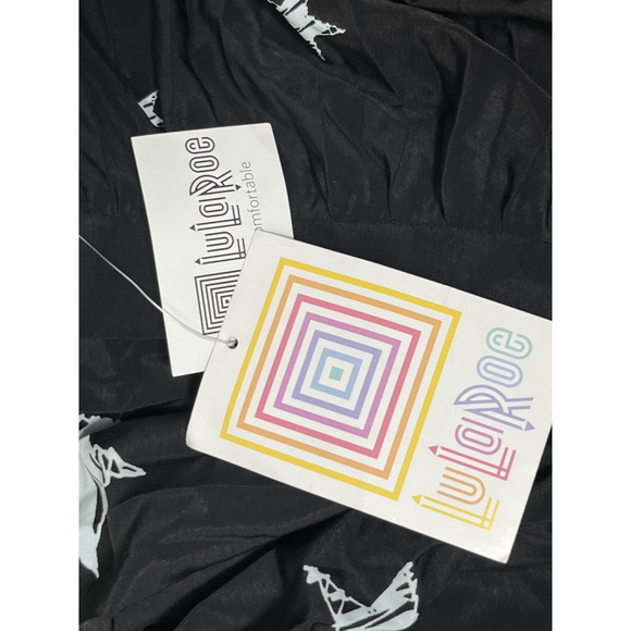 LuLaRoe Deanne Skirt Womens 3XL Black White Star Print Maxi Flowing Boho New - Picture 8 of 9